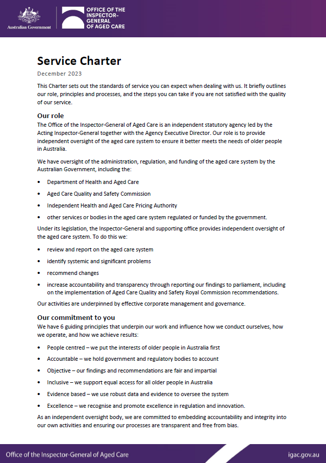 Service Charter