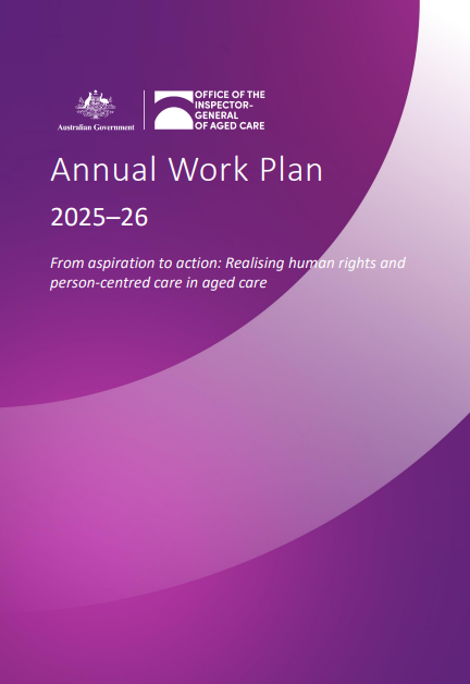 Annual work plan cover page