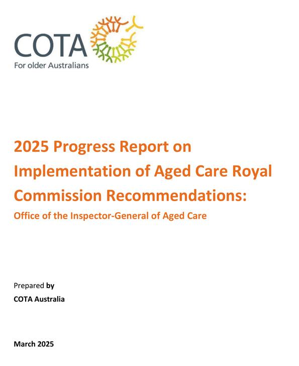 OIGAC 2025 progress report – Submission – COTA Australia