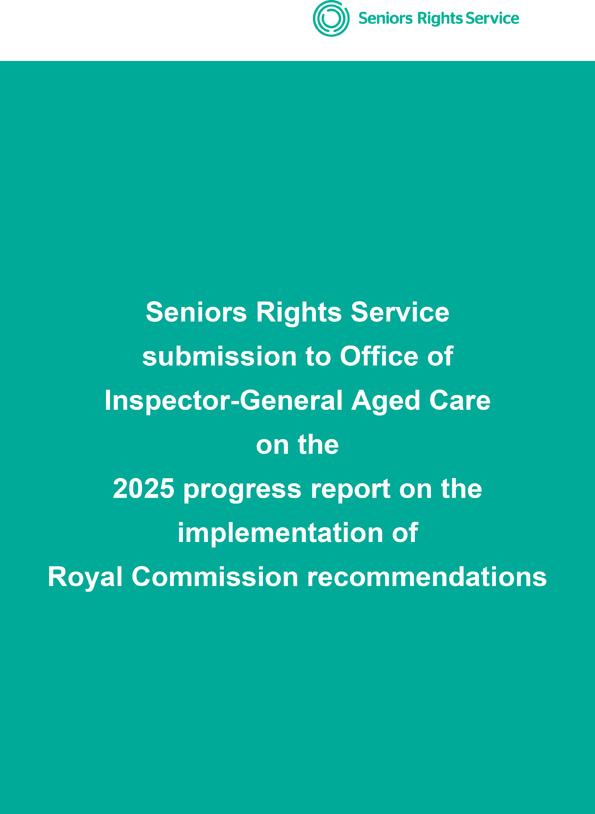 OIGAC 2025 progress report – Submission – Seniors Rights Service