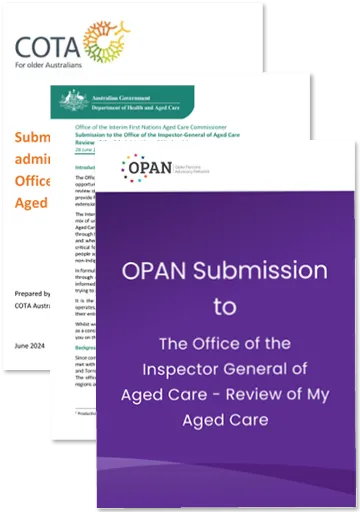 My Aged Care Review – Submissions