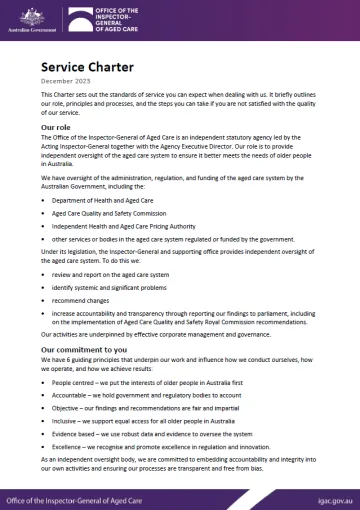 Service Charter