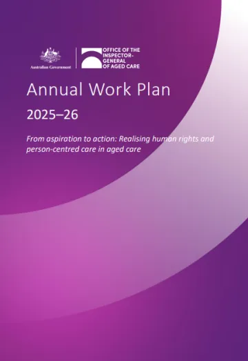 Annual work plan cover page