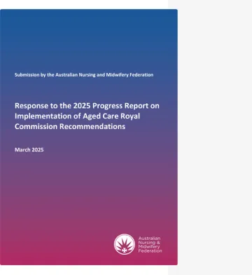 OIGAC 2025 progress report – Submission – Australian Nursing and Midwifery Federation